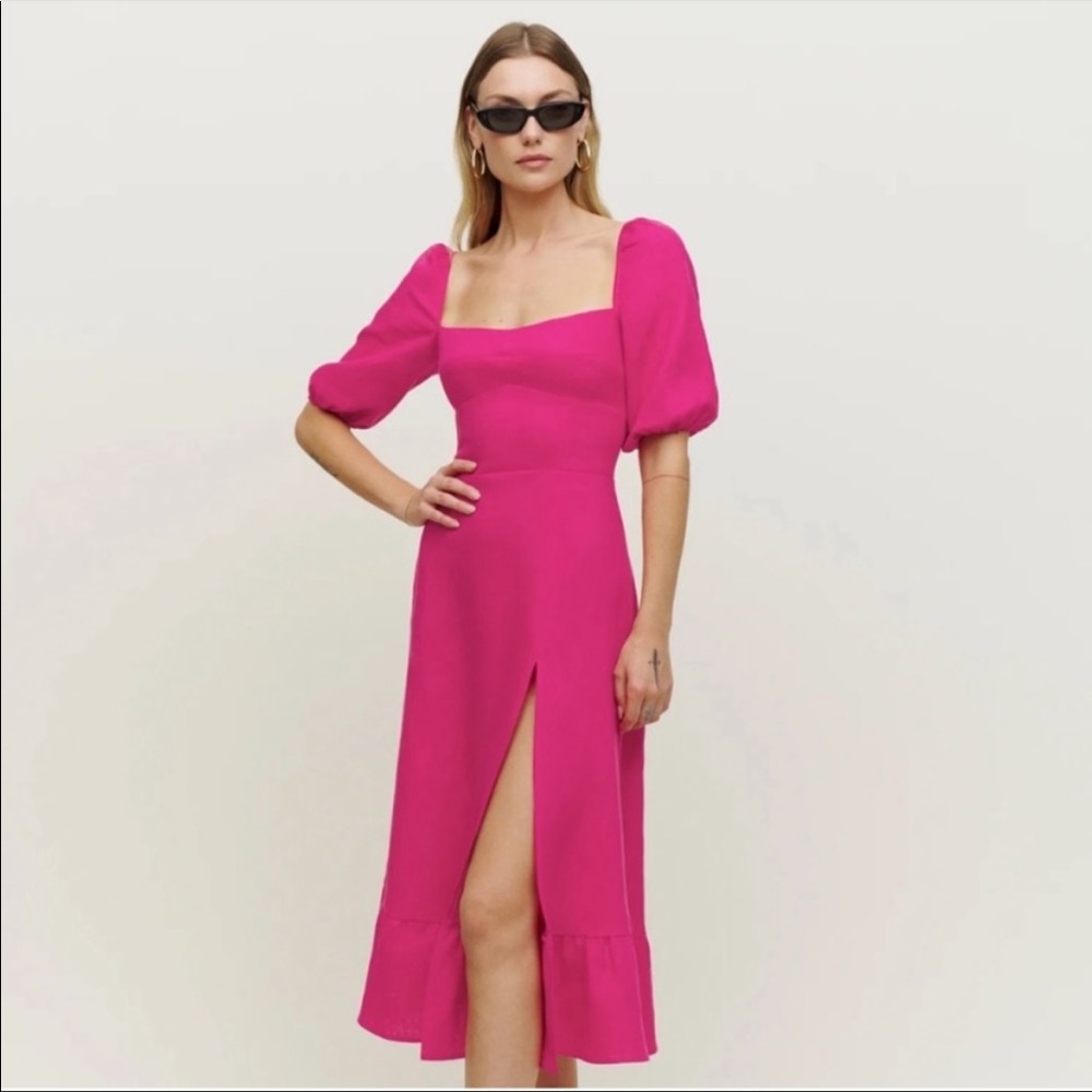 Linen Belgium Dress in Corvette
